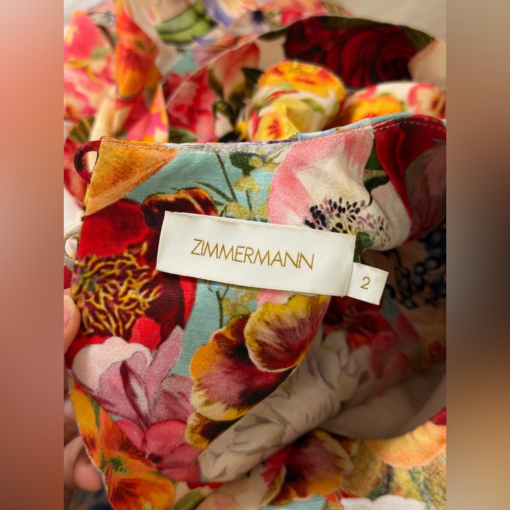 ZIMMERMANN
Open-back ruffled floral-print linen and silk-blend mini dress - Picture 5 of 7